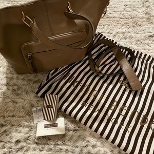 NWT Henri Bendel Satchel Bag Taupe